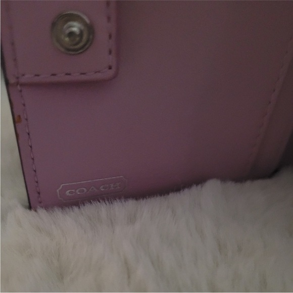Coach Grammercy Pop Art Purple Mini Wallet - Picture 7 of 9
